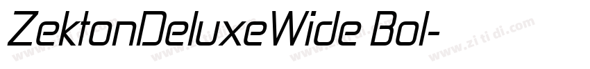 ZektonDeluxeWide Bol字体转换